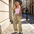 thumbnail image 4 of Barrel Sweatpants Women Y2K Baggy Wide Leg Sweatpants with Pockets high waisted pants for women Soft Womens Fall Fashion, 4 of 7
