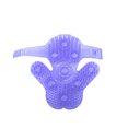 thumbnail image 1 of Masajeador de cuerpo de guante de masaje en forma de palma con 9 rodillos de 360 ??grados LingWen 8390606652775, 1 of 1