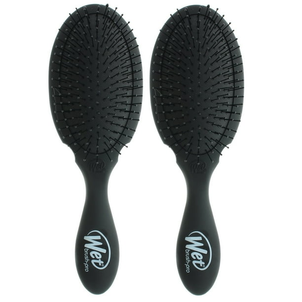 Wet BrushPro Hair Care Detangler Plus Professional Black (Pack of 2)