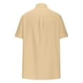 thumbnail image 2 of Birdeem Mens Fashion Casual Color Contrast Turn-Down Collar Button Short Sleeve Blouse Tops Shirt, 2 of 4