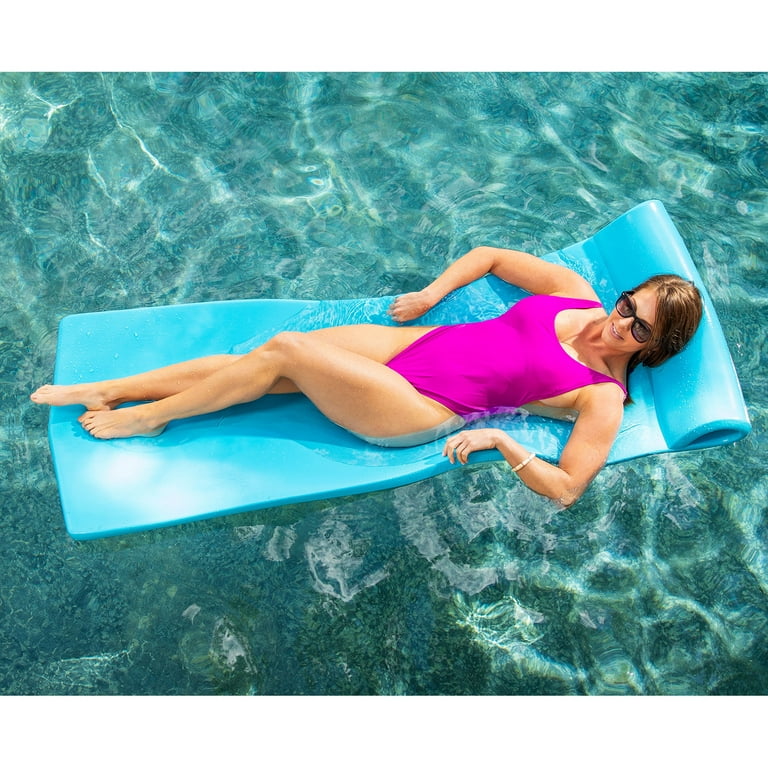 TRC Recreation Splash 1.25 Thick Foam Pool Float Lounge Mat, Red