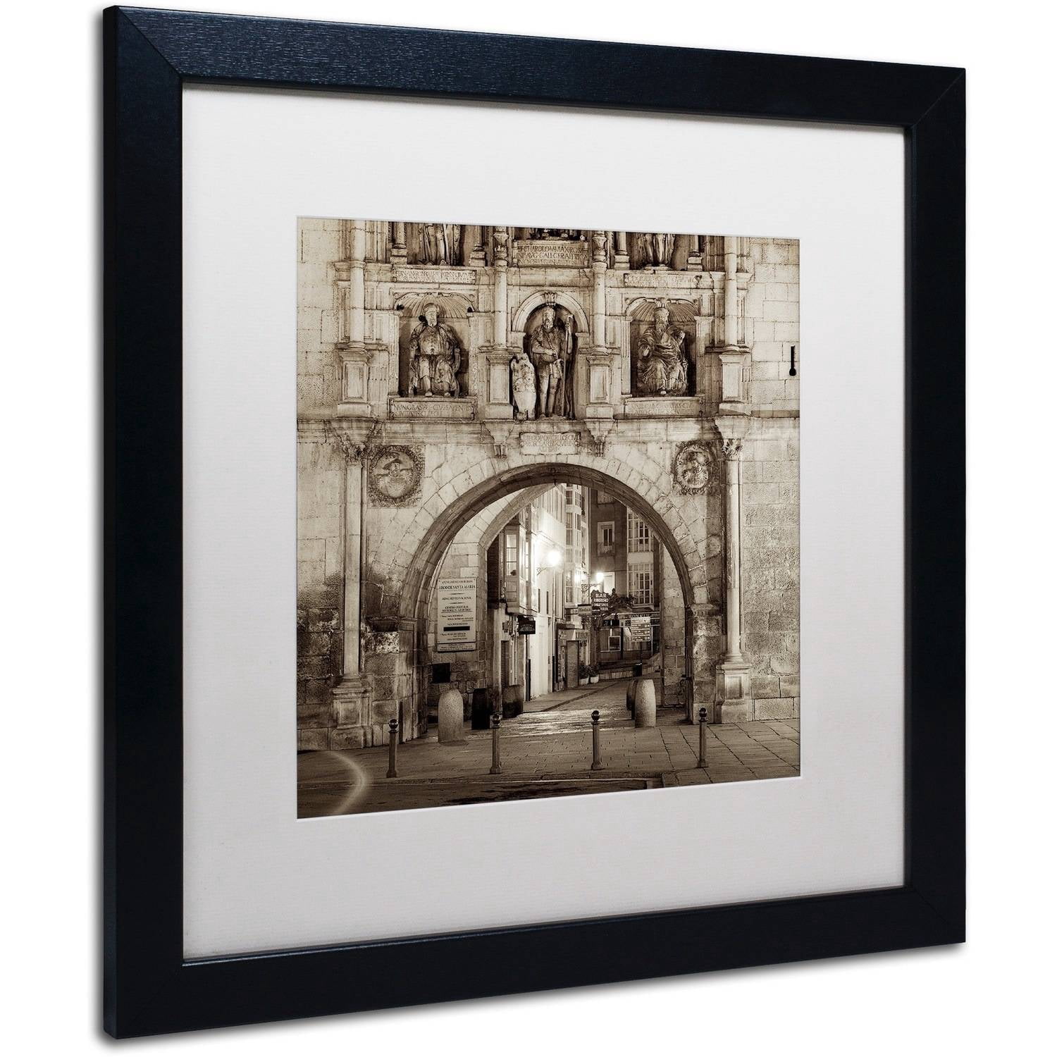 Trademark Fine Art "Burgos I" Canvas Art by Alan Blaustein, White Matte, Black Frame