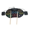 thumbnail image 6 of Electronic Drum Set Play Roll Up Drum Pad Pedals Drum Sticks for Kids Children, 6 of 15