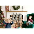 thumbnail image 2 of Christmas Stockings Gray Santa and Reindeer Pattern 3 Pack 14.8 Inch, 2 of 5