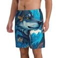 thumbnail image 2 of Pofeuu Blue Iceberg Leaf Wolf Prin Men's Swim Trunks Quick Dry Bathing Suit Swimming Board Shorts Mesh Lining Beach Swimwear-3X-Large, 2 of 6