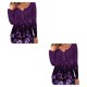 thumbnail image 1 of Minnieouse Camisa de mujer Poliéster Cuello en V Estampado de flores Transpirable Lavable Blusa de manga larga Interior Exterior Compras Camisas Type16 NO16, 1 of 6