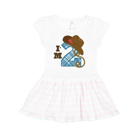 

Inktastic 2nd Birthday Cowboy I m 2 Two Year Old Gift Toddler Girl Dress