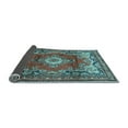 thumbnail image 2 of Ahgly Company Indoor Square Medallion Light Blue Traditional Area Rugs, 5' Square, 2 of 4