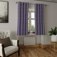 thumbnail image 2 of Ambesonne Mardi Gras Grommet Curtain, Antique Motifs Tile, 50" x 63", Purple Green Yellow, 2 of 6