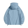 thumbnail image 3 of UPF 50+ Sun Protection Jacket for Men Hooded Long Sleeve Zipper Lightweight Quick Dry Windbreaker Athletic Tops with Pockets Blue XXL, 3 of 9