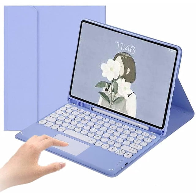 Funda con Teclado PboyiqiS para Samsung Galaxy Tab S10 Lite 10.9" Morada