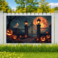 thumbnail image 3 of Ghost Decoration Spooky Halloween Banner Jack O Lantern Haunted Gate for Halloween Party Outdoor Night, 3 of 9