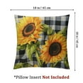 thumbnail image 4 of Sunflower Pillow Covers Summer Flower Black White Buffalo Plaid Decorative Throw Pillows Yellow Floral Pillow Cases Farmhouse Home Decor for Cushion Couch Sofa Outdoor, 4 of 7