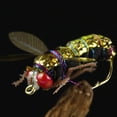 thumbnail image 2 of 2pcs Trout Flies Lures Imitation Insects Baits Fly Lures for altwater Freshwater, 2 of 10