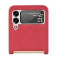 thumbnail image 4 of Dteck Case for Samsung Galaxy Z Flip 3 5G (2021),Shockproof Leather Hybrid PC Slim Card Holder Wallet Back Case Lightweight Cover,Red, 4 of 9