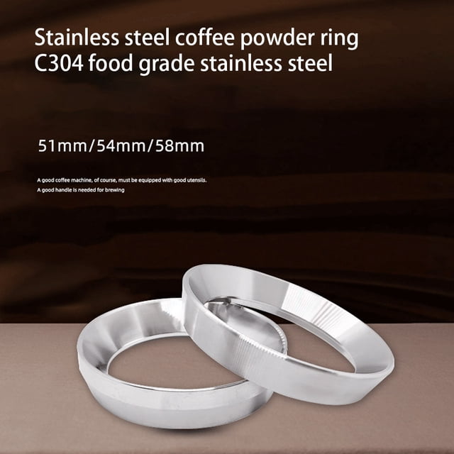 VONKY Stainless Coffee Powder Dosing Tamper Accessories Smooth Surface Loop Fixed Refillable Rings Portafilter Tool 51mm