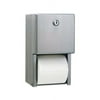 Stainless Steel 2-Roll Tissue Dispenser 6 1/16 x 5 15/16 x 11, Stainless Steel