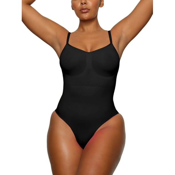 xiaxaixu Bodysuit for Women Tummy Control Shapewear Seamless Sculpting  Thong Body Shaper Tank Top