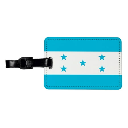 Honduras Country Flag Faux Leather Travel Luggage Tag