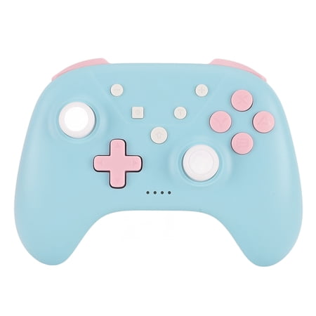 BIMZUC Bluetooth Wireless Game Controller with 6-Axis Gyroscope and Asymmetric Dual Motor, Turbo Burst Function Remote Gaming Pad for Switch, PC, Android, iOS, macOS, Blue (5.79 x 4.09 x 2.36 inches)