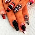 thumbnail image 4 of 1 Set Fake Nails Halloween Style 3D Effect Eyeball Spider Fangs Decor Easy Removal Great Stickiness False Nails Halloween Party C, 4 of 9