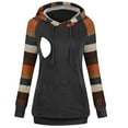 thumbnail image 1 of Gibobby Sudadera con capucha y bolsillos Suéter de lactancia informal con capucha y estampado superior para mujer （Negro， M), 1 of 3