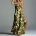thumbnail image 5 of Dresses for Women Summer Casual Printed Dress Sleeveless Tank Dress Beach V-neck Sundress Dresses Long Dress, 5 of 7