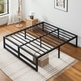 thumbnail image 2 of SHA CERLIN Queen Size Metal Platform Bed Frame with 14'' Extra Under-bed Storage Space, No Box Spring Needed, Easy Assembly, Black, 2 of 9