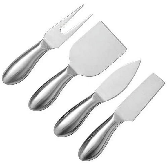 4 Piece Premium Stainless Steel Cheese Tool Set - Cheese Knife Set - Cut,Spread All Your Favorite Cheeses