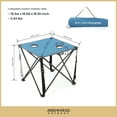 thumbnail image 5 of ARROWHEAD OUTDOOR KKS0229U Heavy-Duty Portable Camping Folding Table, 2 Cup Holders, Compact, Square, High-Grade 600D Canvas, USA-Based Support (Blue), 5 of 7