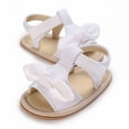thumbnail image 5 of Otqutp Toddler Flat Sole Footwear Baby Girls Sandals Ruffle Bowknot Premium Soft Sole Anti Slip Open Toe Breathable Summer Outdoor Flat Shoes for Summer, 5 of 7
