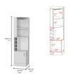 thumbnail image 3 of Corner Bar Cabinet with Two-Doors and 12 Wine Glass Rack, Farmhouse Wine Bar Cabinet with 8 Cubbies for Bottles, Home Bar with 2shelves for Dining Room/Living Room/Kitchen, White, 3 of 9