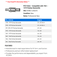 thumbnail image 2 of PCV Valve - Compatible with 1961 - 1979 Pontiac Bonneville 1962 1963 1964 1965 1966 1967 1968 1969 1970 1971 1972 1973 1974 1975 1976 1977 1978, 2 of 2