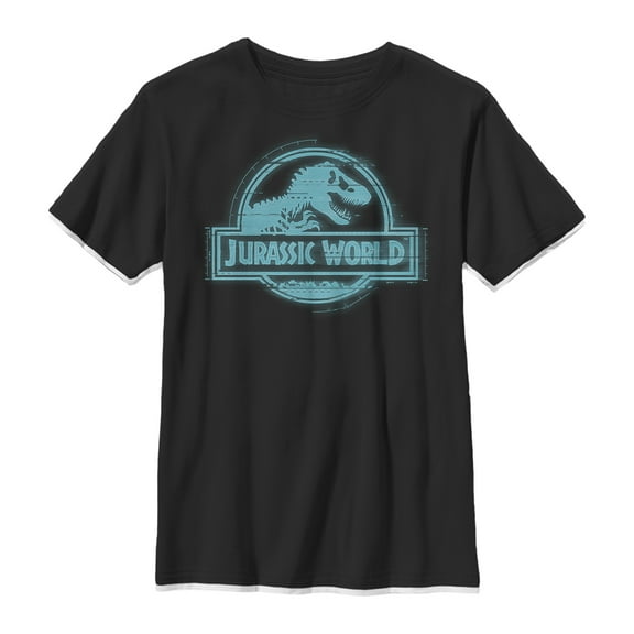 Boy's Jurassic World: Fallen Kingdom Glitch Logo Graphic Tee Black Large