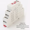 thumbnail image 3 of Time Delay Relay, Intelligent Chip Timing Relay AC DC 12-240V Multifunctional Normally Open DIN Rail Mount Wide Range  for Motor, 3 of 8