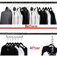 thumbnail image 3 of TRIANU Magic Clothes Hangers Smart Closet Saver Pack of 12 – Heavy-Duty Chrome Steel, Space Saving Wonder Hanger Wardrobe Organizer System for Wrinkle-Free Organization, 3 of 7