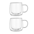 thumbnail image 4 of Taza de café de 300 ml Tazas de bebida de doble pared Vasos de vidrio de borosilicato con asa Tazas de bebida de té sopladas a mano para té Té, 4 of 9