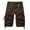Coffee, variant on Men's Capri Pants Casual Baggy Multi Pockets Below Knee Shorts Lightweight Zipper Button Outdoors Joggers 3/4 Cargo Pants