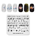 thumbnail image 1 of Rolabling Placa de estampado de uñas Moda Geometría Palabras Letras Estrellas Patrones Tema Patrón múltiple Estampado Imagen Sello Plantilla Nail Art para diseño de uñas, 1 of 3