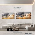 thumbnail image 4 of Elephant Stock Heavenly Sunset Wall Art - Horizontal Multi Panel Canvas - Living Room Wall Decor - Beach Multi Panel - Blue And Orange Decor By Mike Calascibetta - 80" x 39", 4 of 8