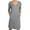 Gray, variant on Spring Dresses For Women 2025 A-Line V-Neck Short Sleeve Solid Color Mini Straight Dresses with Pockets Black XXL