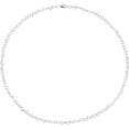 thumbnail image 2 of 925 Sterling Silver Love Heart Link Chain Necklace 18 Inch Chain Necklace for Women and Men, 2 of 2