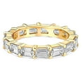 thumbnail image 2 of Pompeii 5Ct Emerald Moissanite Eternity Ring in 14k Yellow Gold (,), 2 of 4