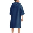 thumbnail image 4 of Fesfesfes Unisex Hooded Bathrobe Super Absorbent Quick Drying Beach Cover Up for Swimming Pool Surf and Travel Soft Bathing Wrap with Pockets for Men Women(Navy,Free Size), 4 of 4