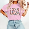 thumbnail image 4 of Raeneomay Oversized T Shirts for Women Fashion Independence Day Printed Short Sleeved Round Neck T-Shirt Top, 4 of 6