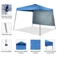 thumbnail image 6 of Ainfox 8 x 8 ft Pop up Canopy Tent with One Sidewall,Instant Slant Outdoor Gazebo for Beach, Sun Shade,Outdoor Activies,Sky Blue, 6 of 8