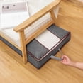thumbnail image 3 of Bolsa De Almacenamiento Debajo De La Cama Organizador De Almacenamiento De Ropa Debajo De La Cama Plegable Con Cremallera Duradera Y Asa Para Cojines Ropa Mantas sonducket HA034450-00, 3 of 6