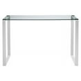 thumbnail image 3 of Pangea Home Helen Modern Tempered Glass & Metal Desk in White, 3 of 5
