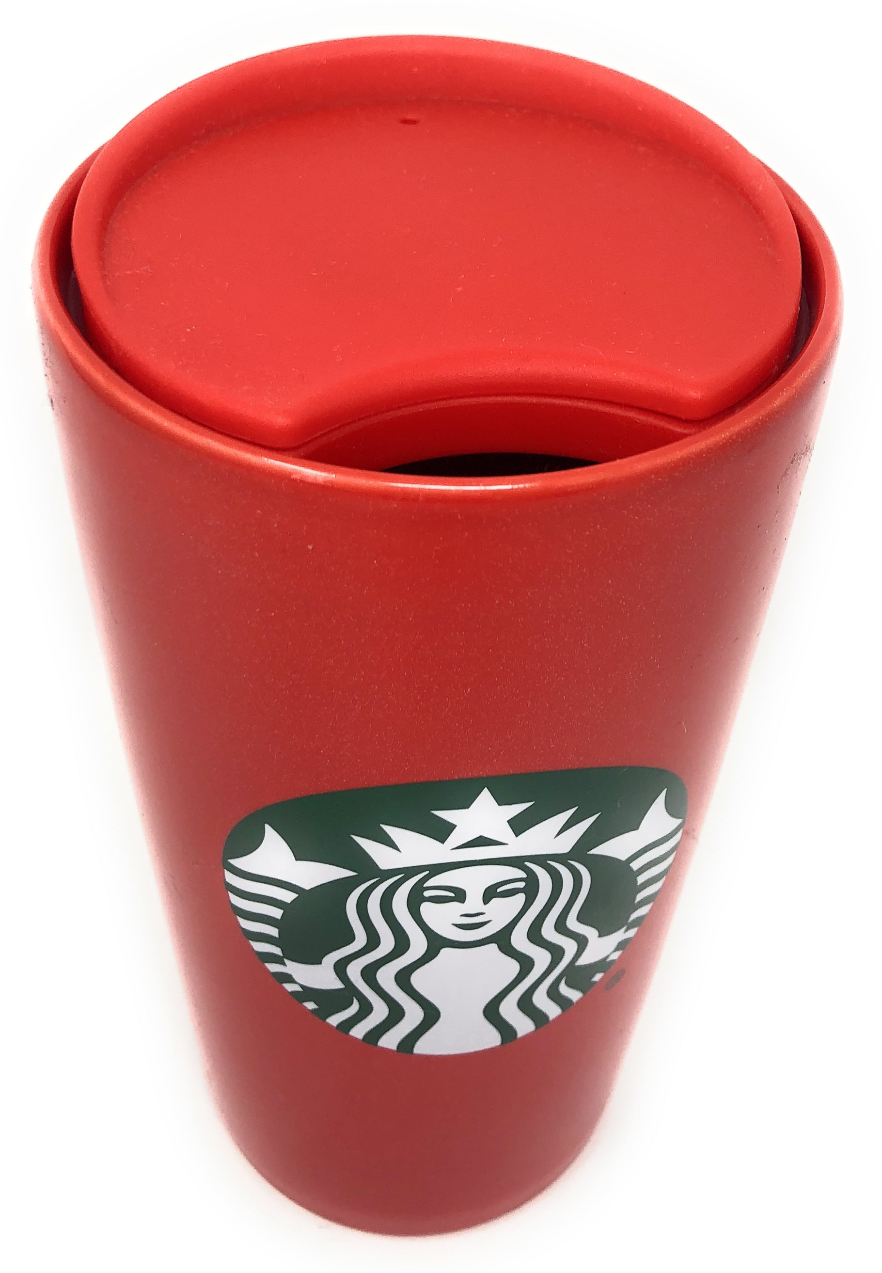 Starbucks Red and Gold Flake Ceramic 12 OZ Hot Coffee Mug Tumbler