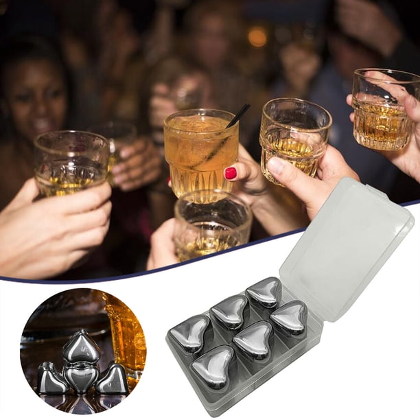 Xihbxyly Juego de Piedras para Whisky, Rocas Refrescantes de Acero Inoxidable, Regalos Únicos para Amantes Del Whisky, Accesorios Geniales para El Bar, Perfectos para Esposo, Padre, Abuelo, Aniversar